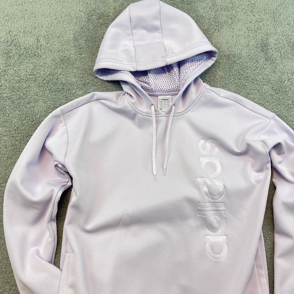 Adidas Gear Up Hoodie Women’s size Small Lavender Purple Pullover Sweater Jacket - Picture 4 of 12